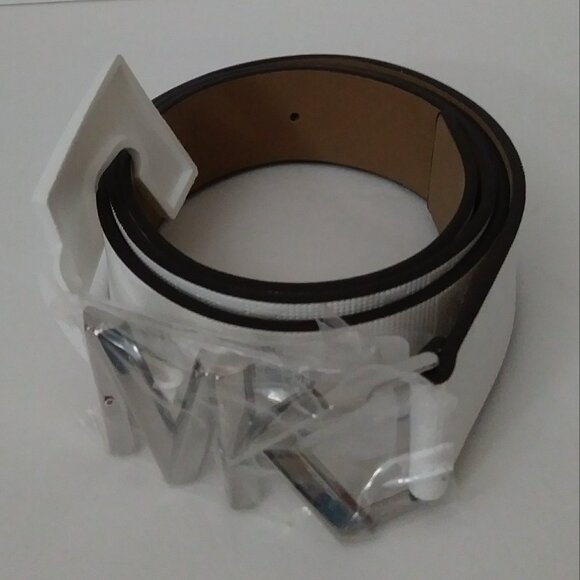 Michael Kors White Monogram XL Belt main image 5